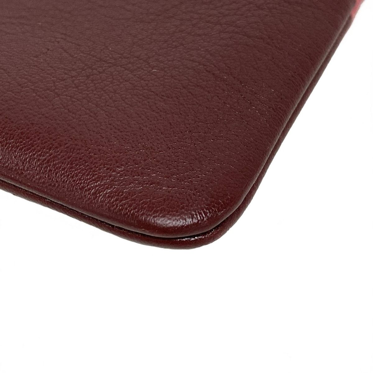 Celine Clutch Pouch Pink Bordeaux Bicolor Leather — view 9