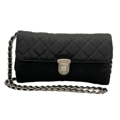 Prada Shoulder Bag Black Chain Quilted