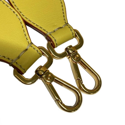 Fendi Shoulder Strap Yellow Dark Navy Gold Leather — view 4