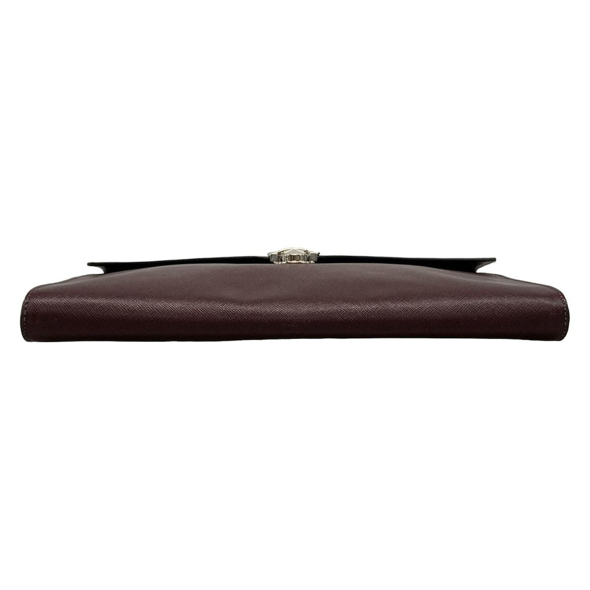 Prada Clutch Bordeaux Blue Green Bicolor Leather — view 5