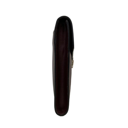 Prada Clutch Bordeaux Blue Green Bicolor Leather — view 2