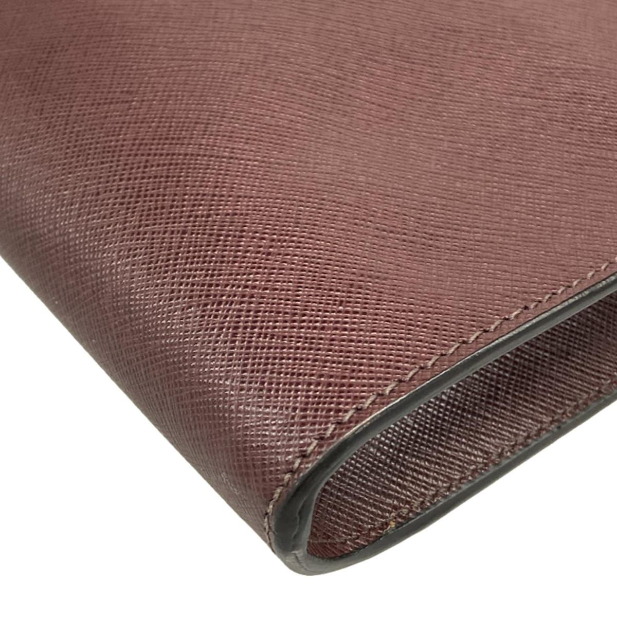 Prada Clutch Bordeaux Blue Green Bicolor Leather — view 6