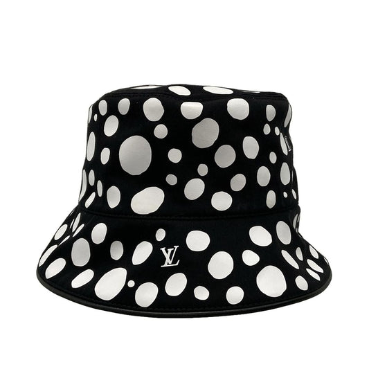 Louis Vuitton Hat LV Yk Shapo Reversible Infinity Dot Bucket Hat Black White