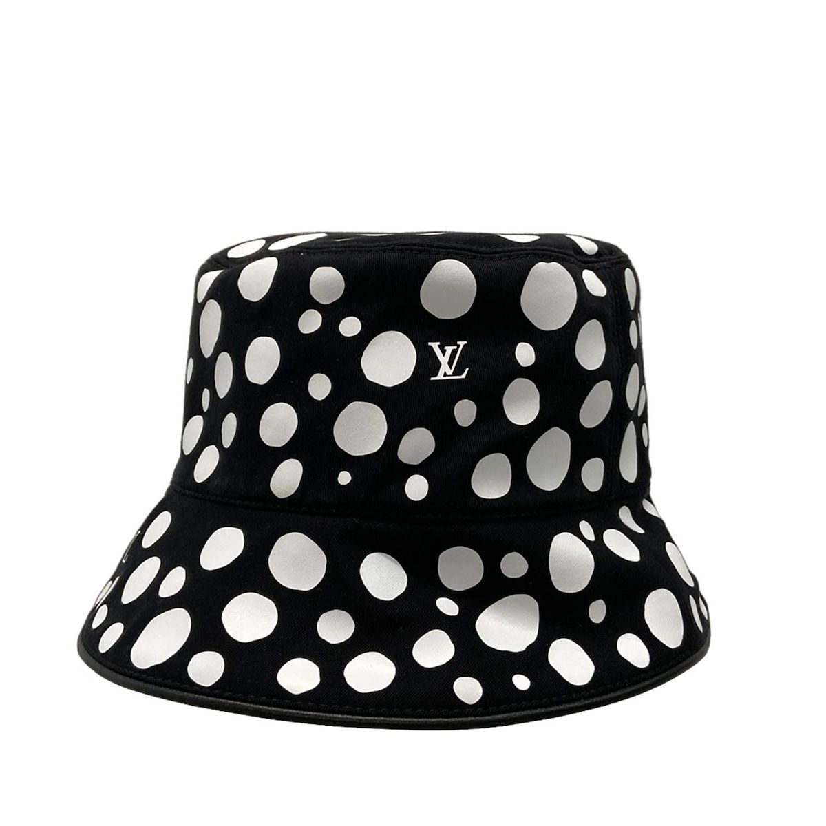 Louis Vuitton Hat LV Yk Shapo Reversible Infinity Dot Bucket Hat Black White — view 2