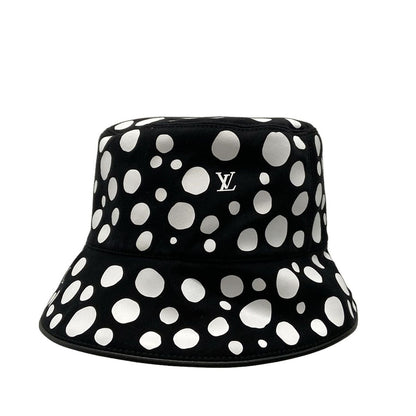 Louis Vuitton Hat LV Yk Shapo Reversible Infinity Dot Bucket Hat Black White — view 2