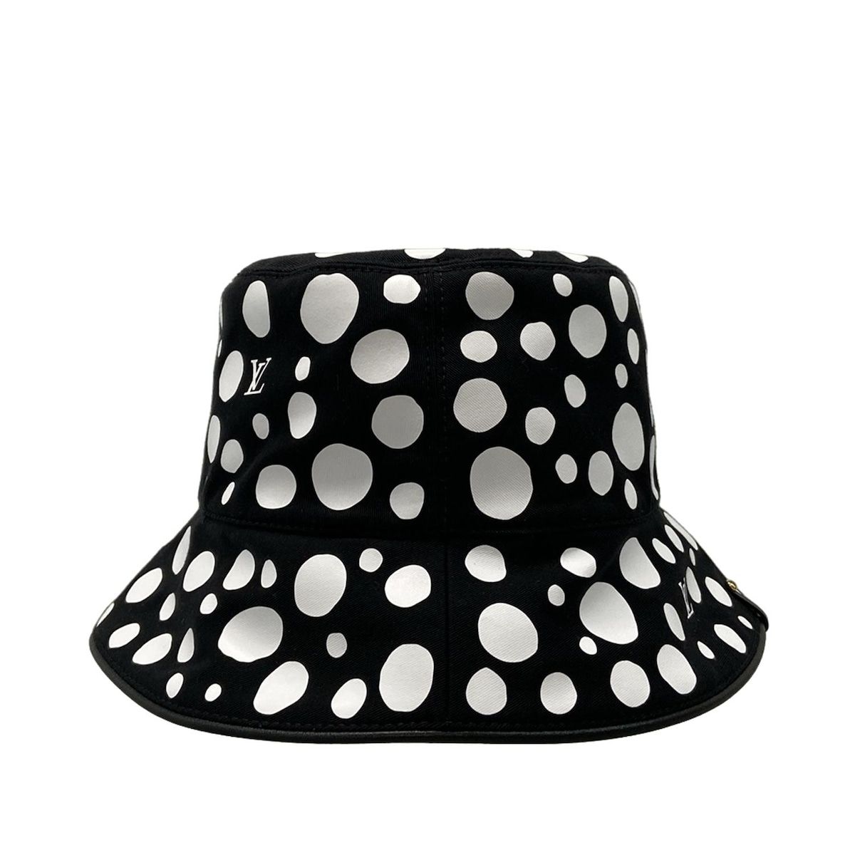 Louis Vuitton Hat LV Yk Shapo Reversible Infinity Dot Bucket Hat Black White — view 3