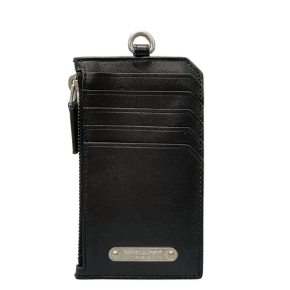 Saint Laurent Paris Coin Case Black Fragment Leather