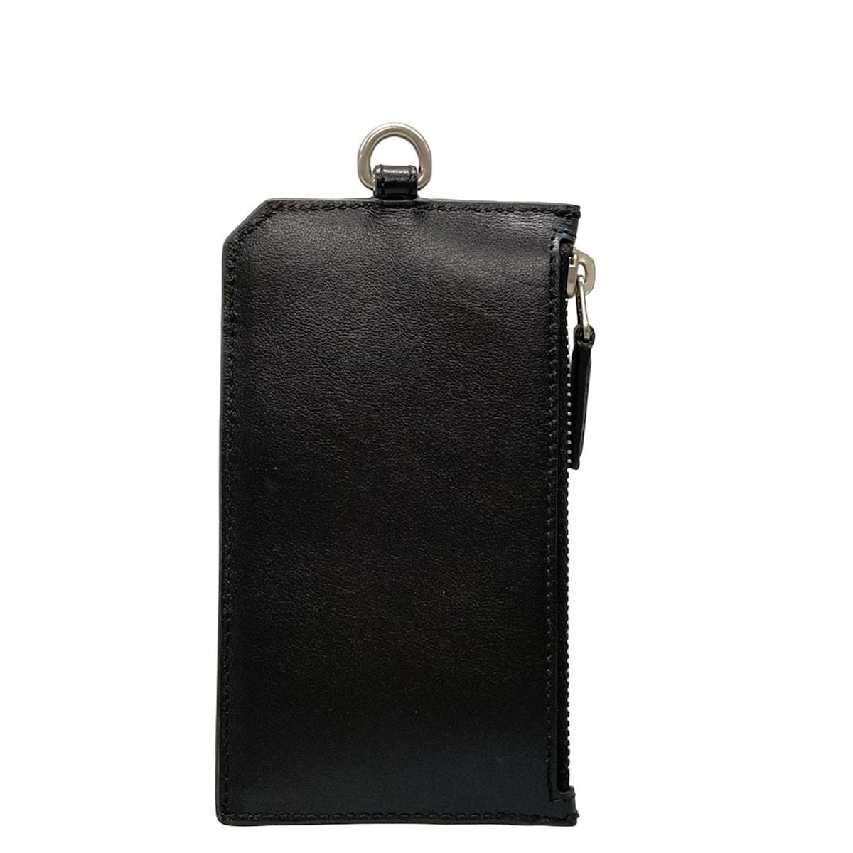 Saint Laurent Paris Coin Case Black Fragment Leather — view 2