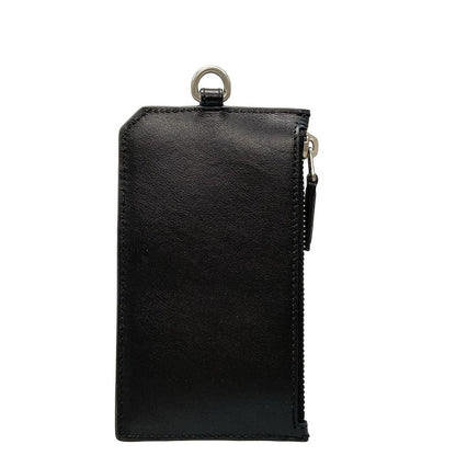 Saint Laurent Paris Coin Case Black Fragment Leather — view 2