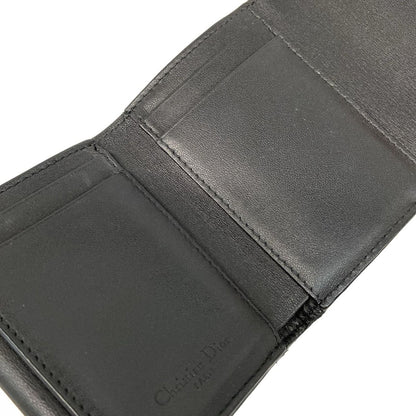 Dior Trifold Wallet Lotus Black Lambskin Handbag — view 3