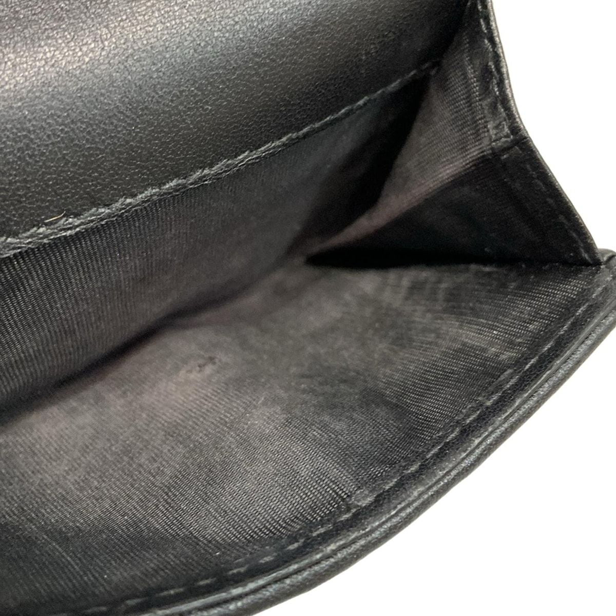 Dior Trifold Wallet Lotus Black Lambskin Handbag — view 4