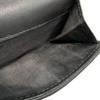Dior Trifold Wallet Lotus Black Lambskin Handbag — view 4
