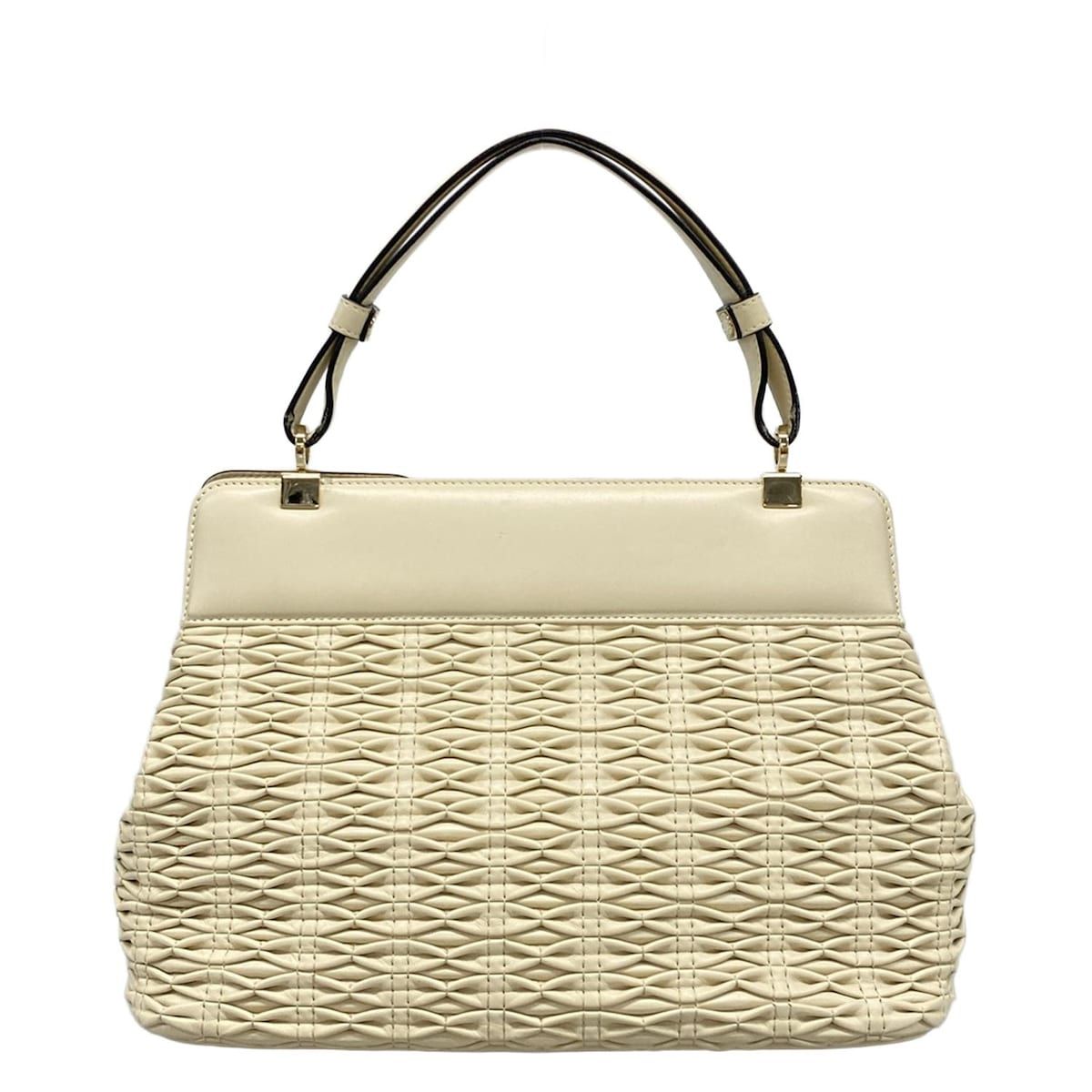 Bvlgari Handbag Isabella Rossellini Ivory Leather — view 3