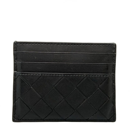 Bottega Veneta Card Case Maxi Intrecciato Black Leather