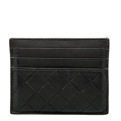 Bottega Veneta Card Case Maxi Intrecciato Black Leather — view 2
