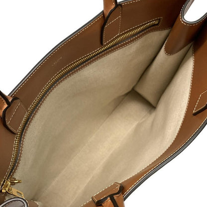 Celine Tote Large Vertical Cover Ivory Brown — view 7