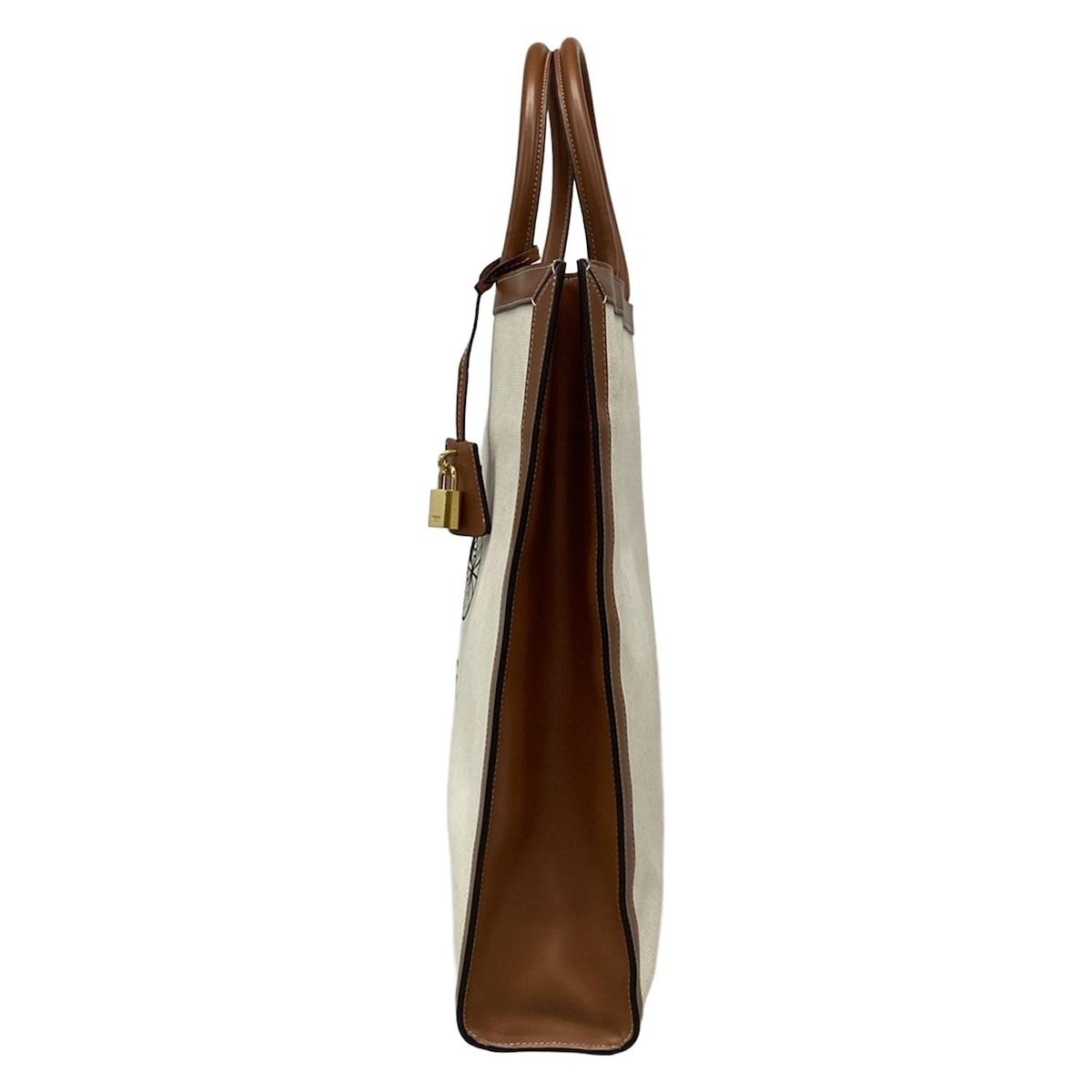 Celine Tote Large Vertical Cover Ivory Brown — view 4
