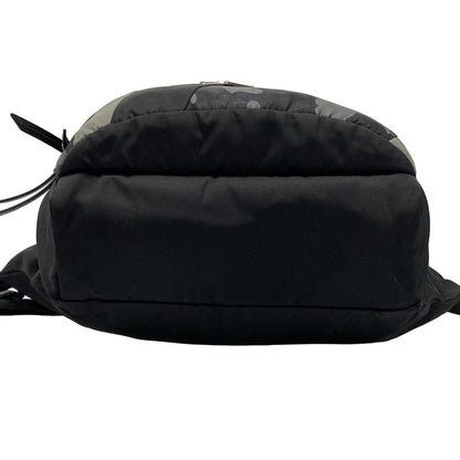 Prada Shoulder Bag Black Navy Gray Camouflage Leather — view 5