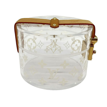 Louis Vuitton Case Bowatt Scott Clear White Beige Leather Cowhide Box — view 8