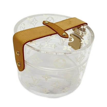 Louis Vuitton Case Bowatt Scott Clear White Beige Leather Cowhide Box — view 6