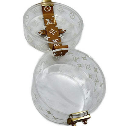 Louis Vuitton Case Bowatt Scott Clear White Beige Leather Cowhide Box — view 3