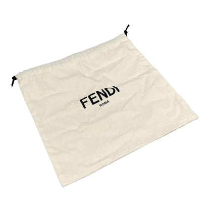 Fendi Waist Pouch Ivory Light Gray Black Logo — view 8