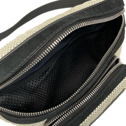 Fendi Waist Pouch Ivory Light Gray Black Logo — view 7