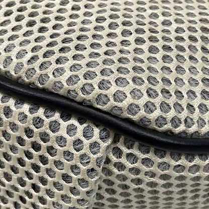 Fendi Waist Pouch Ivory Light Gray Black Logo — view 6