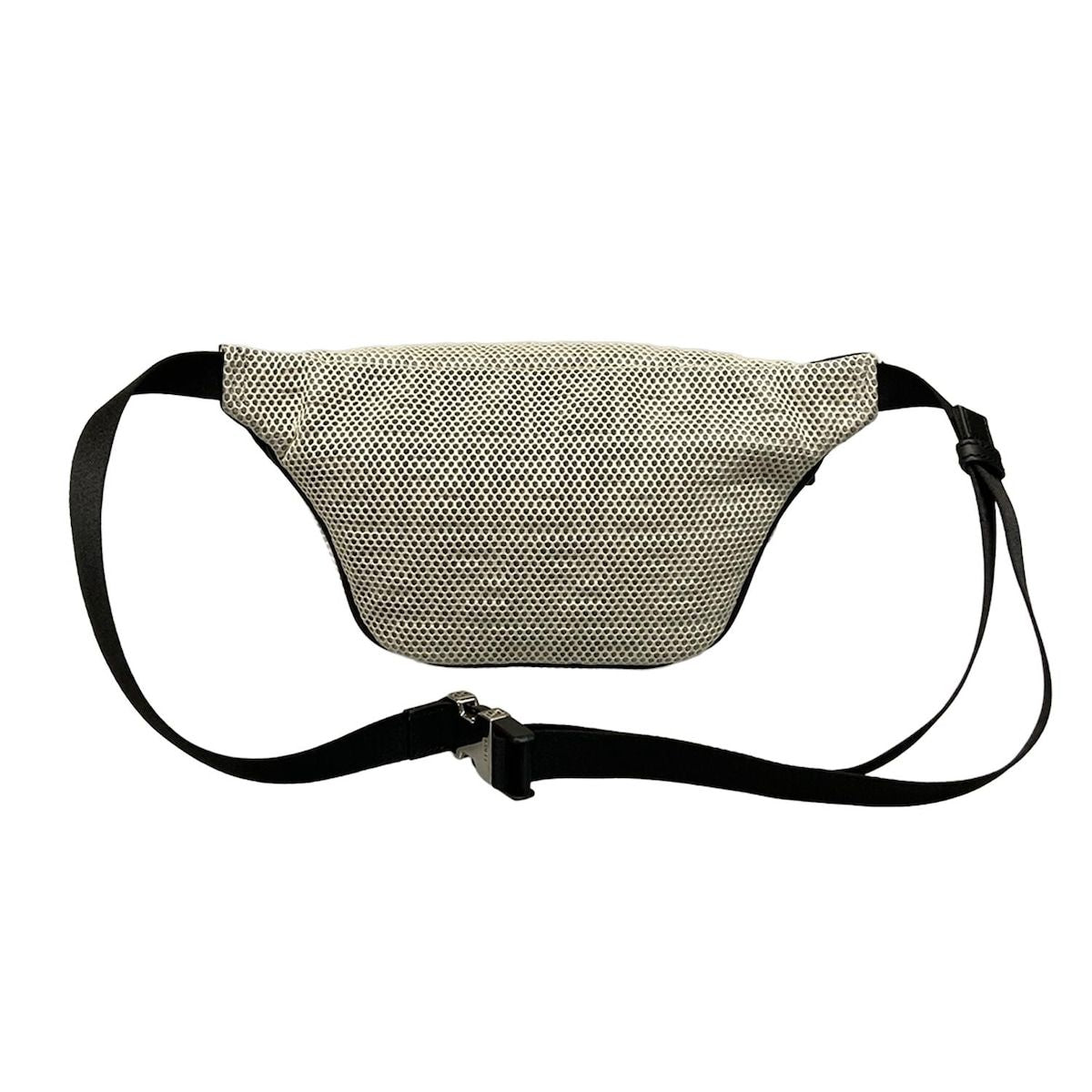 Fendi Waist Pouch Ivory Light Gray Black Logo — view 3