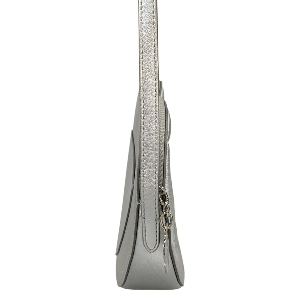 Tiffany & Co Shoulder Bag Padded Crossbody Silver Quilted Leather — view 2