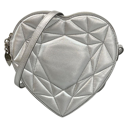 Tiffany & Co Shoulder Bag Padded Crossbody Silver Quilted Leather