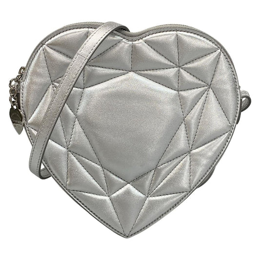 Tiffany & Co Shoulder Bag Padded Crossbody Silver Quilted Leather