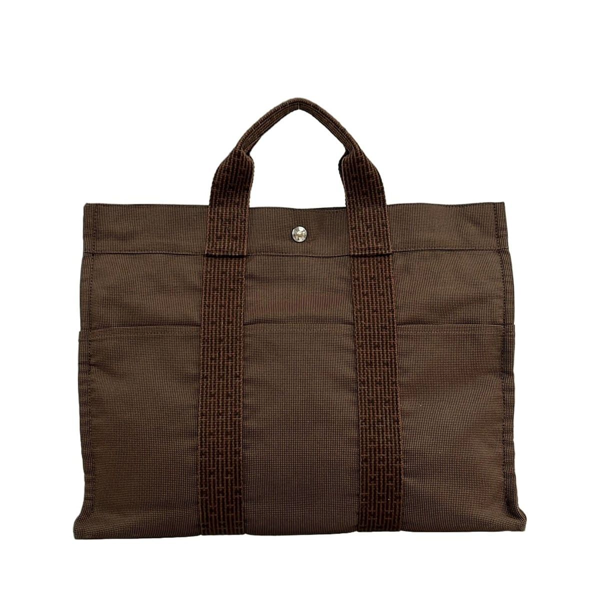Hermes Tote Her Line MM Brown Vintage
