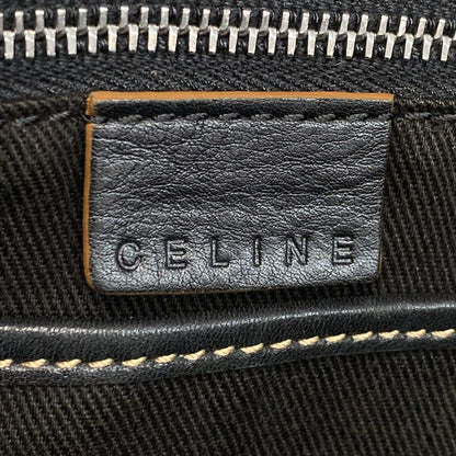 Celine Boston Bag Macadam Pattern Black Leather — view 8