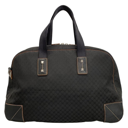 Celine Boston Bag Macadam Pattern Black Leather — view 3