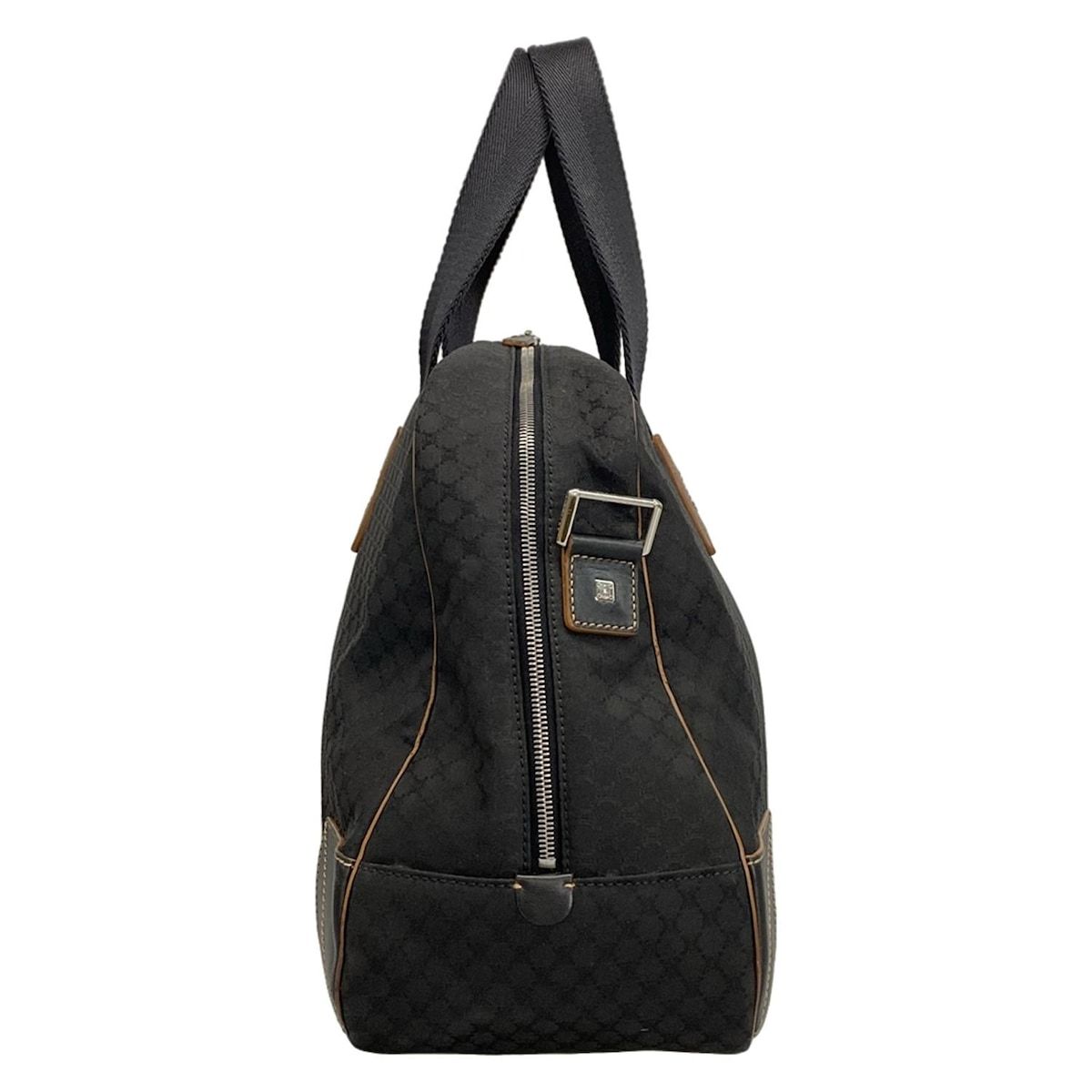 Celine Boston Bag Macadam Pattern Black Leather — view 2