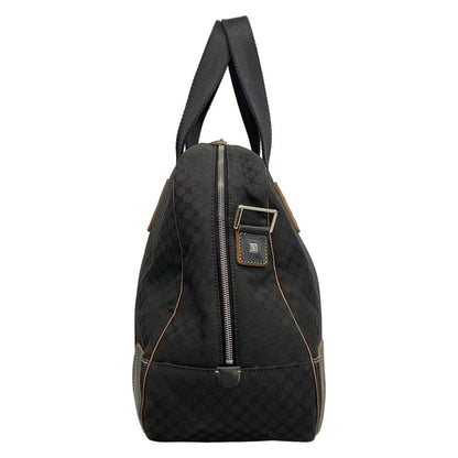 Celine Boston Bag Macadam Pattern Black Leather — view 2