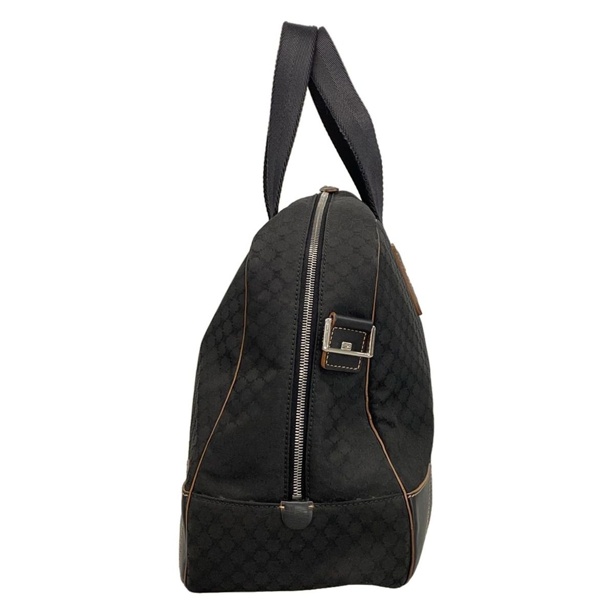 Celine Boston Bag Macadam Pattern Black Leather — view 4