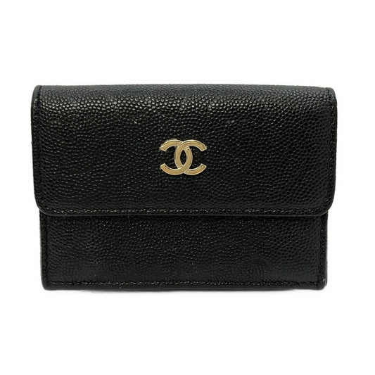 Chanel Hook Wallet Camellia Black