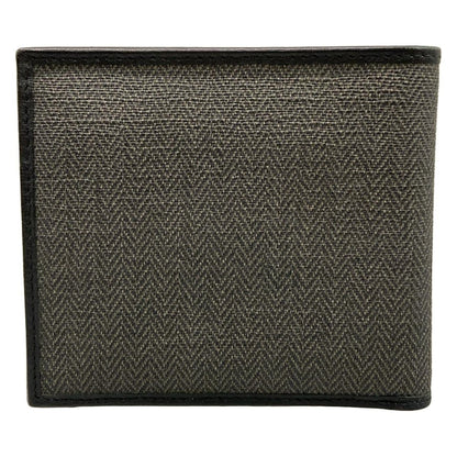 Bvlgari Bifold Wallet Gray Black Leather — view 2