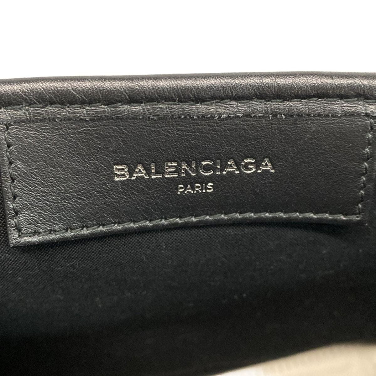 Balenciaga Tote Navy Cabas XS Ivory Black Leather — view 9