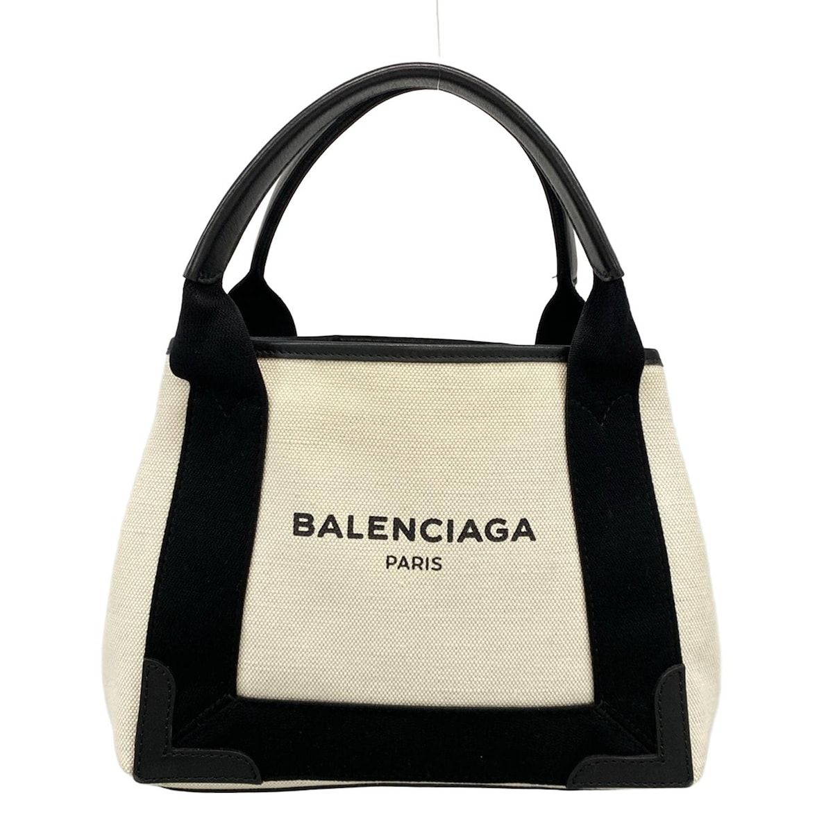 Balenciaga Tote Navy Cabas XS Ivory Black Leather