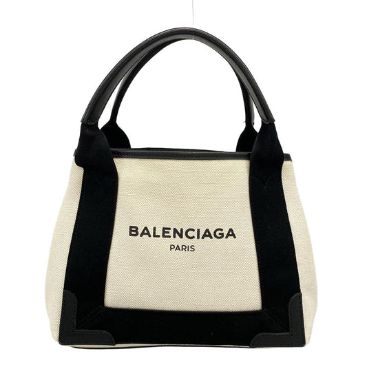 Balenciaga Tote Navy Cabas XS Ivory Black Leather