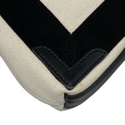 Balenciaga Tote Navy Cabas XS Ivory Black Leather — view 6
