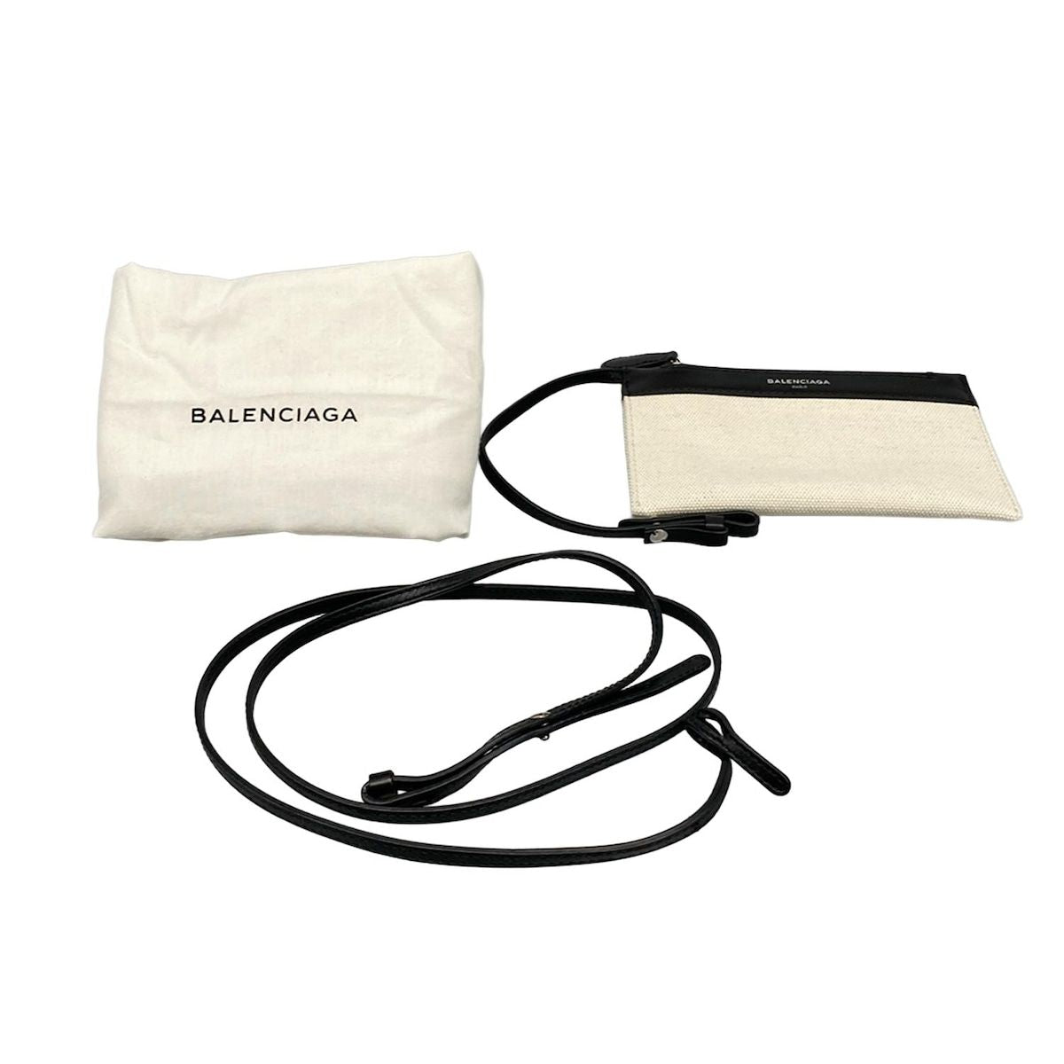 Balenciaga Tote Navy Cabas XS Ivory Black Leather — view 8
