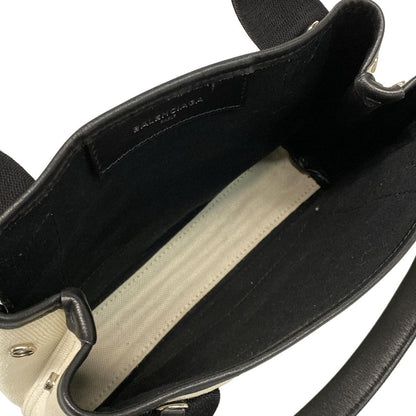 Balenciaga Tote Navy Cabas XS Ivory Black Leather — view 7