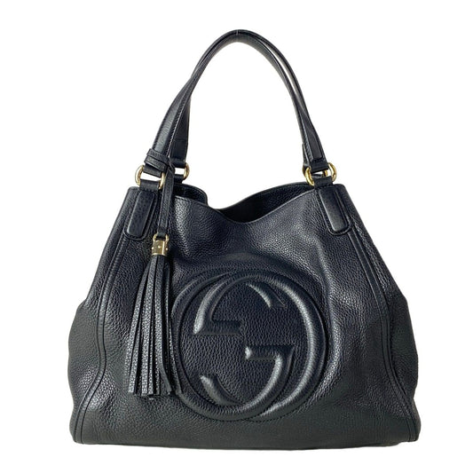 Gucci Tote Soho Cellarius Black Leather