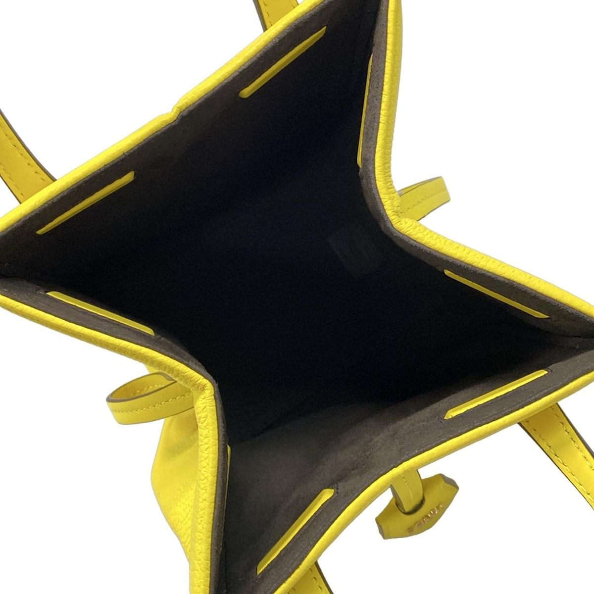 Fendi Shoulder Bag Origami Small Yellow Leather — view 7
