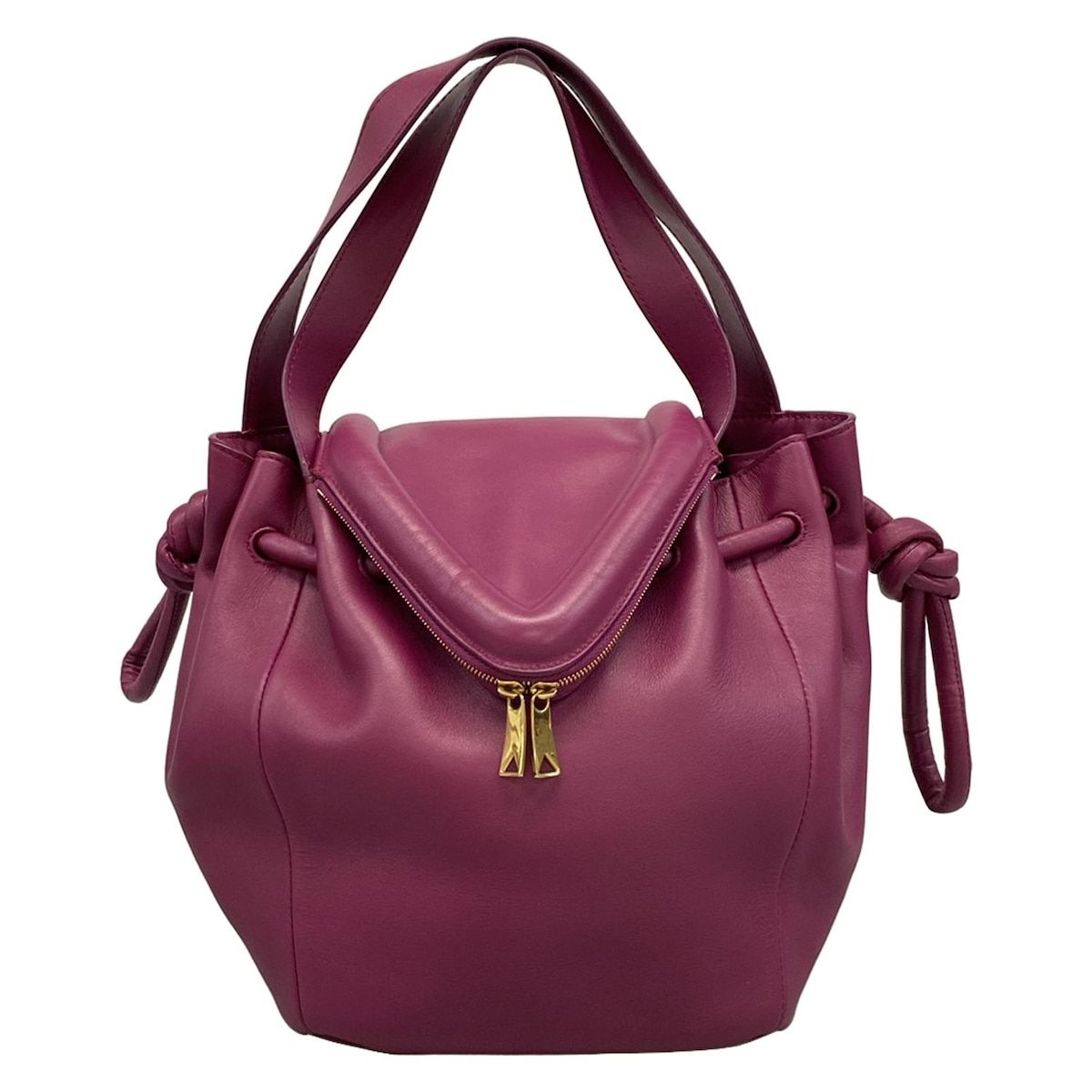 Bottega Veneta Shoulder Bag Beak Purple 2-Way Leather
