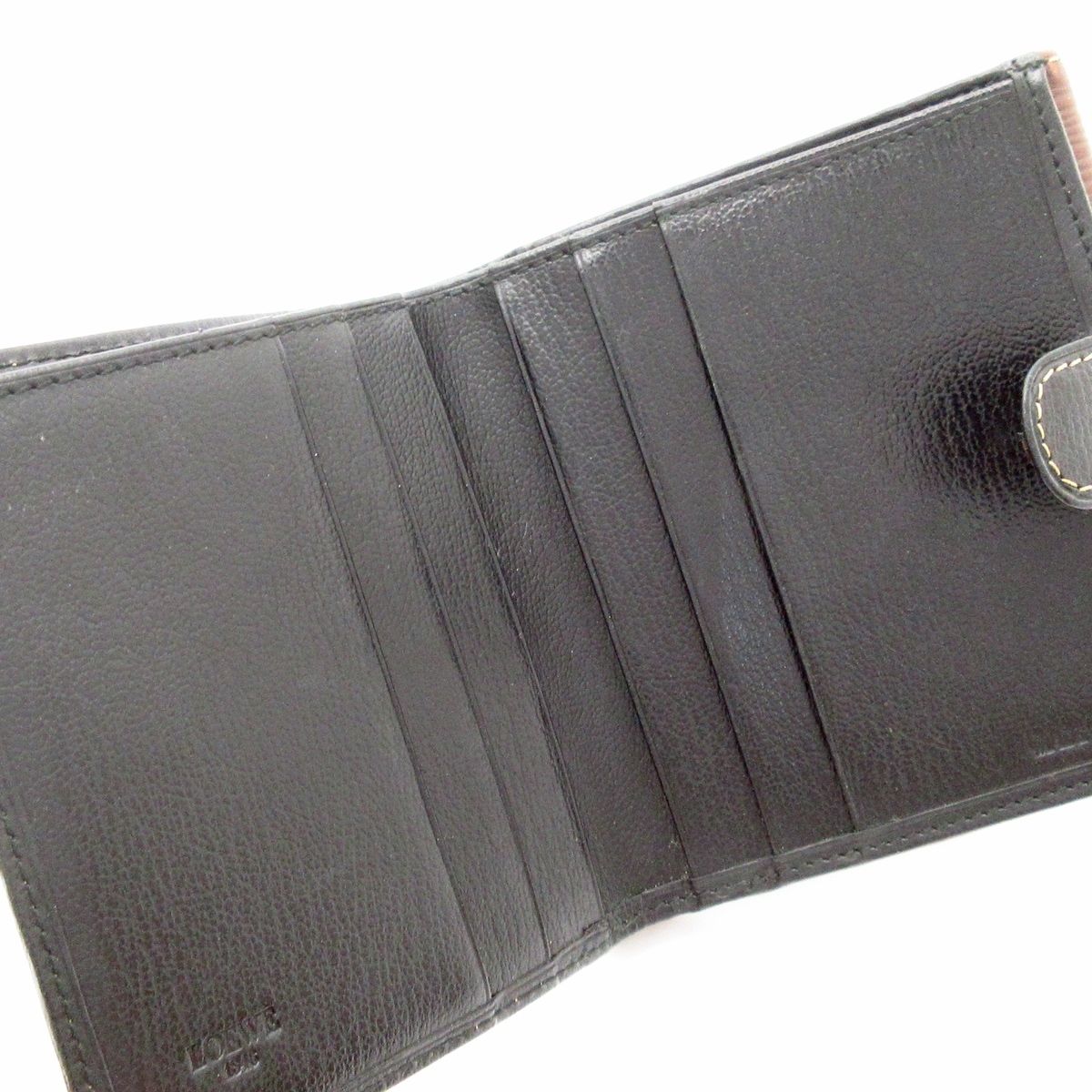 Loewe Bifold Wallet Velasquez Black Dark Brown Leather — view 3